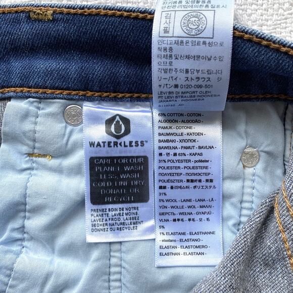 Levi’s Premium Ribcage Straight Ankle Jeans Medium Blue Women’s Size 24 - Picture 11 of 16